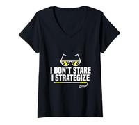 Mujer No Miro Estrategias: Conciencia De Persona Ciega Camiseta Cuello V
