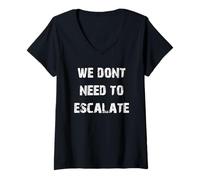 Mujer No Necesitamos Escalar Camiseta Cuello V