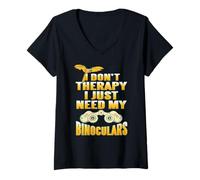 Mujer No Necesito Ayuda Sólo Mis Binoculares Camiseta Cuello V