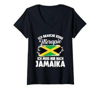 Mujer No Necesito Terapia Solo Tengo Que IR a Jamaica Camiseta Cuello V