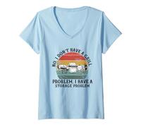 Mujer No, no Tengo Problemas con la Parrilla, BBQ Grilling Pit Master Camiseta Cuello V