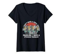 Mujer No, no Tengo un Problema de Disco de Vinilo Jugador Coleccionista Amor Camiseta Cuello V