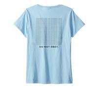 Mujer No Obedecer Camiseta Cuello V