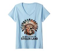Mujer No One is Illegal on Stolen Land - Native American Roots Camiseta Cuello V