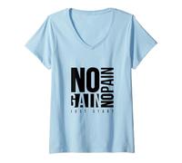 Mujer No Pain No Gain Fitness Gym Inspirational Motivation Quotes Camiseta Cuello V