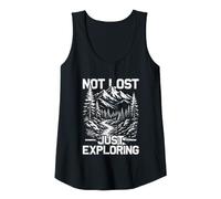 Mujer No perdido Solo explorando montañero Divertido Excursionista Camiseta sin Mangas