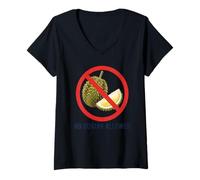 Mujer NO PERMITIAN Durian Tailandia Tailandia Bangkok Chiang MAI KOH Samui Camiseta Cuello V