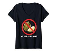 Mujer NO PERMITIAN Durian Tailandia Tailandia Bangkok Chiang MAI KOH Samui Camiseta Cuello V