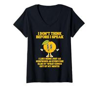 Mujer No Pienso Antes De Hablar; Me Gusta Que Me Sorprendan Igual Camiseta Cuello V