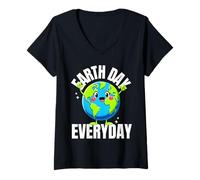 Mujer No Planet-B Todos los días Conservación de la Naturaleza Guardar Medio Ambiente Camiseta Cuello V