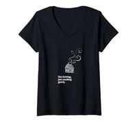 Mujer No prosperar, solo fumar suavemente: humor agotado Camiseta Cuello V