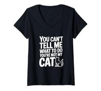 Mujer No Puedes decirme qué Hacer No Eres mi Gato Camiseta Cuello V