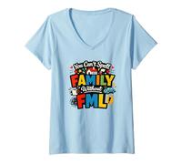 Mujer No Puedes deletrear Familia sin FML Funny Parent Camiseta Cuello V