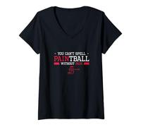 Mujer No Puedes deletrear Paintball sin Dolor para los Jugadores de Paintball Camiseta Cuello V