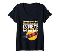 Mujer No Puedes herir mis Sentimientos utilizados para sostener la Linterna papá Camiseta Cuello V