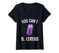 Mujer No puedes ser un cerebro | Microbiología divertida Camiseta Cuello V