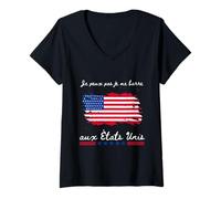 Mujer No Puedo IR a la Bandera de Estados Unidos Estados Unidos Camiseta Cuello V