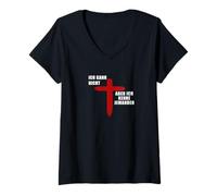 Mujer No Puedo Pero sé Que un Chico cruza a Jesús Christian Camiseta Cuello V