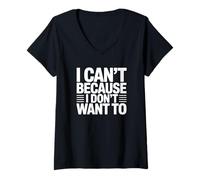 Mujer No Puedo Porque no Quiero Camiseta Cuello V