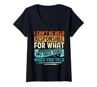 Mujer No Puedo ser Responsable de lo Que mi Cara Hace sarcástico Camiseta Cuello V