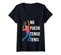Mujer No Puedo Tengo Tenis Entrenador Tenista Jugador De Tenis Camiseta Cuello V