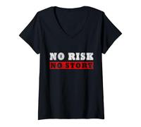 Mujer NO Riesgo, NO History. - LIVELIFE. Sin Riesgo. No Hay Historia Camiseta Cuello V