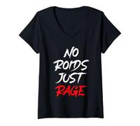 Mujer No Roids Just Rage Culturismo Natural Camiseta Cuello V