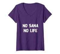 Mujer No Sana No Life Korean K-Pop Inside Broma Camiseta Cuello V