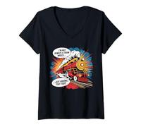 Mujer No siempre soy un accidente de tren, solo bromeo Toot Chaotic Meme Camiseta Cuello V