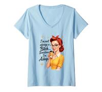 Mujer No siempre soy una perra A veces estoy dormido Camiseta Cuello V