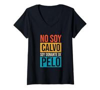 Mujer No Soy Calvo Sin Pelo Papa Padre Humor Cumpleaños Hombre Camiseta Cuello V