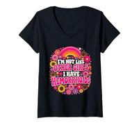 Mujer No Soy como Otras Chicas, Tengo hemorroides Rainbow Camiseta Cuello V