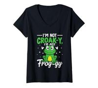 Mujer No Soy Croaky Solo Soy Frog-gy Camiseta Cuello V