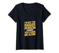 Mujer No Soy la Persona más Grande Déjame Solo Humor sarcástico Camiseta Cuello V