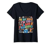 Mujer No Soy mandón, Soy el Presidente estudiantil Retro Vote Camiseta Cuello V