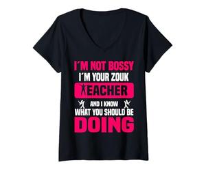 Mujer No Soy mandón, Soy tu Maestro de Zouk Que Sabe Hacer Camiseta Cuello V
