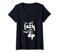 Mujer No Soy Perezoso, Acabo de Comprar The Dip Funny Crypto Trader Camiseta Cuello V