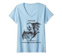 Mujer "No soy raro, soy más creativo que tú" Bate bailarín Camiseta Cuello V