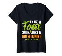Mujer No Soy un Snob de la Comida, Solo un nutricionista Camiseta Cuello V