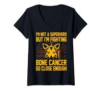 Mujer No Soy un superhéroe Pero Estoy luchando contra el cáncer de Hueso Tan Cerca Camiseta Cuello V