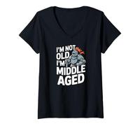Mujer No soy viejo Soy caballero de mediana edad Camiseta Cuello V