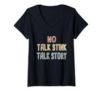 Mujer No Talk Stink, Talk Story Hawaiian Pidgin Hawaii Creole Camiseta Cuello V