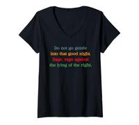 Mujer No te pongas amable en esta rabia de buenas noches contra las mentiras Camiseta Cuello V
