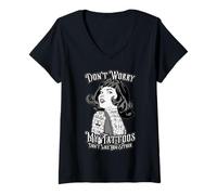 Mujer No te Preocupes mis Tatuajes Tampoco te Gustas Pop Art Girl Camiseta Cuello V