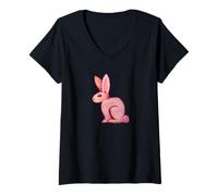 Mujer No te Preocupes, sé Hoppy Rabbit Nature Lovers Camiseta Cuello V