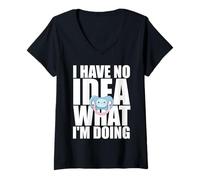 Mujer No Tengo Idea de lo Que Estoy Haciendo Chupete Divertido Camiseta Cuello V