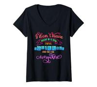 Mujer No tengo patos en fila Tengo ardillas por todas partes Camiseta Cuello V