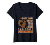 Mujer No tengo patos ni ardillas en fila por todas partes Camiseta Cuello V