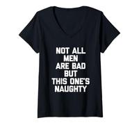 Mujer No Todos los Hombres Son Malos, Pero Este es Travieso - Funny Guys Men Camiseta Cuello V