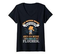 Mujer No voy a Abandonar Pero me voy a maldecir Todo el Tiempo. Camiseta Cuello V
